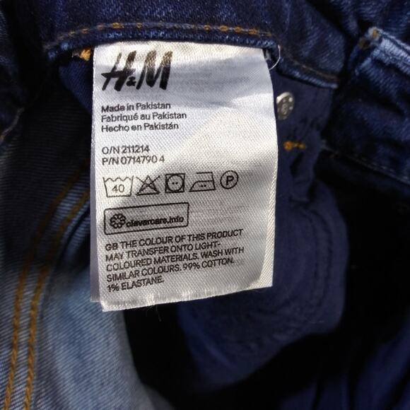 & Denim By H&M Blue Mom Jeans Ultra High Waist Loose Fit Size 2 - Picture 7 of 8